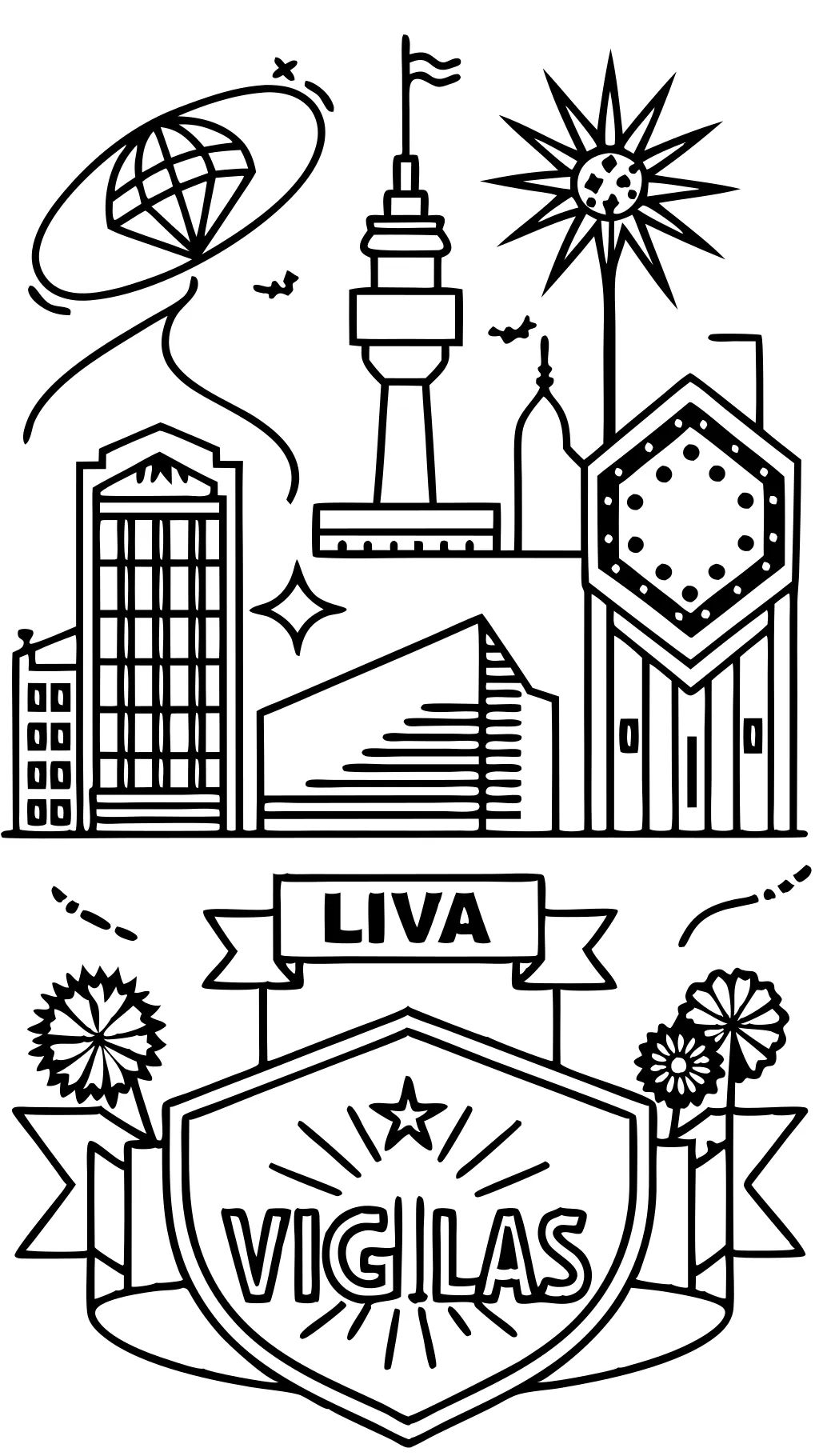 las vegas coloring pages